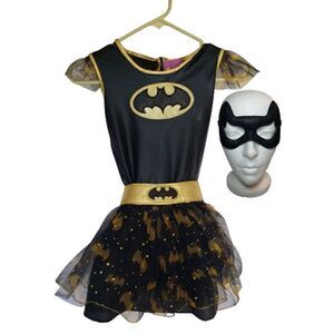 BATGIRL Girls Costume M Deluxe DC Comics Tutu Halloween Dress & Mask Set NWOT